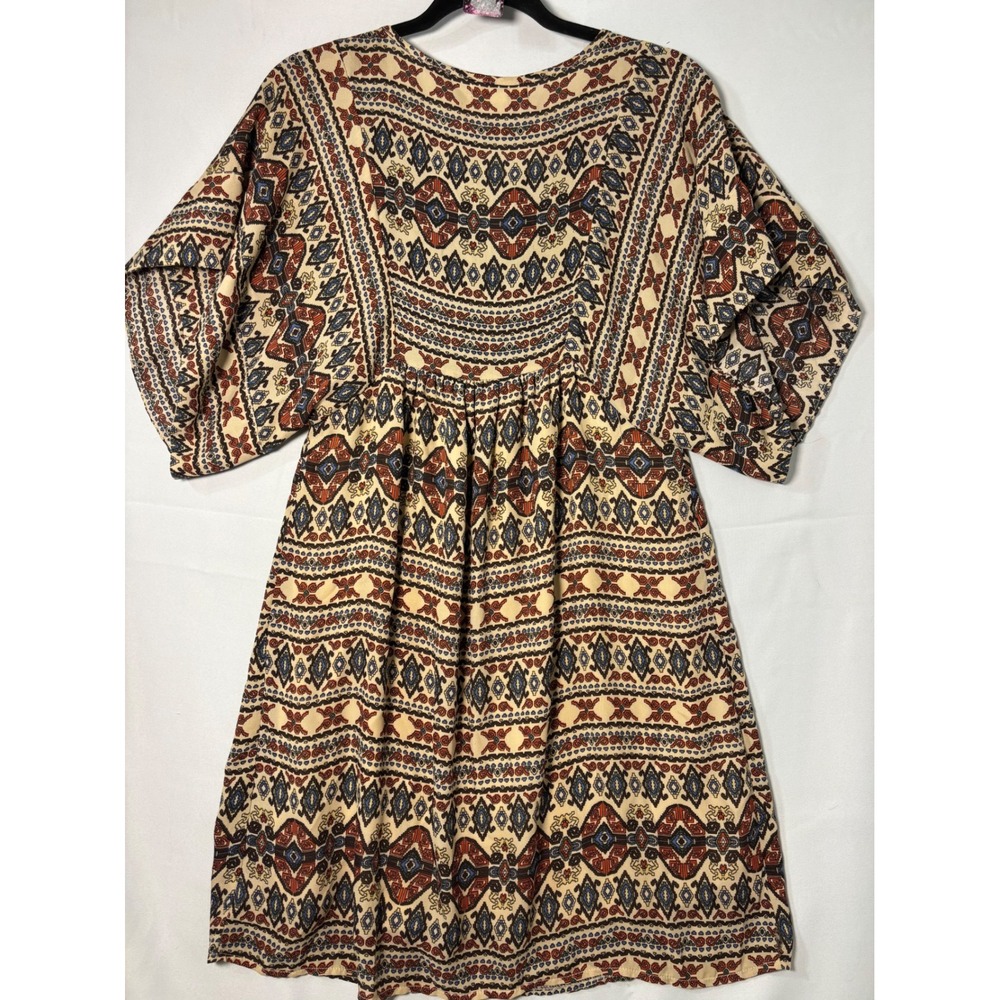 YA Los Angeles Boho Geometric Print Empire Waist